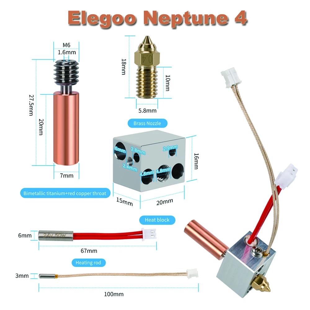 Elegoo Neptune 4 ׷̵ ֿ ŰƮ, 3D   Ʈ ݼ  , Ȳ   ε ̽